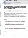 Cover page: The Effects of Three Types of Sexual Orientation Victimization on HIV Sexual Risk Behavior Among Black South African Men Who Have Sex With Men (MSM).