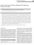 Cover page: Impact of Serotonin (5-HT)2C Receptors On Executive Control Processes