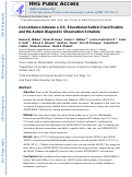 Cover page: Concordance between a U.S. Educational Autism Classification and the Autism Diagnostic Observation Schedule.