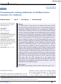 Cover page: Examining the existing definitions of wildland‐urban interface for California