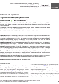 Cover page: Algorithmic lifestyle optimization.