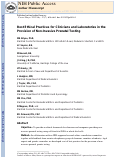 Cover page: Best ethical practices for clinicians and laboratories in the provision of noninvasive prenatal testing