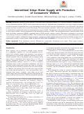 Cover page: Intermittent Urban Water Supply with Protection of Consumers’ Welfare