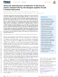 Cover page: Molecular determinants of inhibition of the human proton channel hHv1 by the designer peptide C6 and a bivalent derivative