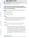 Cover page: Collaborative Interpersonal Psychotherapy for HIV-Positive Women in Kenya: A Case Study From the Mental Health, HIV and Domestic Violence (MIND) Study.