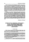 Cover page: <em>Detroit Police Officers' Association v. Young</em>: The Operational Needs Justification for Affirmative Action in the Context of Public Employment