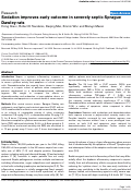 Cover page: Sedation improves early outcome in severely septic Sprague Dawley rats