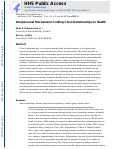 Cover page: Interpersonal mechanisms linking close relationships to health.