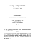 Cover page: Simultaneous Equations with Covariance Restrictions