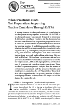 Cover page: Where Practicum Meets Test Preparation: Supporting Teacher Candidates Through EdTPA