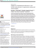 Cover page: Diagnosis of Schistosoma infection in non-human animal hosts: A systematic review and meta-analysis