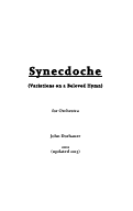 Cover page: Synecdoche