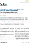 Cover page: Adapting Genotyping-by-Sequencing and Variant Calling for Heterogeneous Stock Rats.