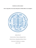 Cover page of Institutions and Investment:How Foreign Direct Investment Responds to Political Risk Across Regimes