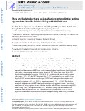 Cover page: They are likely to be there: using a family-centered index testing approach to identify children living with HIV in Kenya