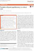 Cover page: Portable infrared pupillometry in critical care.