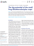 Cover page: The big potential of the small frog Eleutherodactylus coqui.