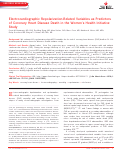 Cover page: Electrocardiographic Repolarization‐Related Variables as Predictors of Coronary Heart Disease Death in the Women's Health Initiative Study