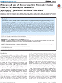 Cover page: Widespread Use of Non-productive Alternative Splice Sites in Saccharomyces cerevisiae