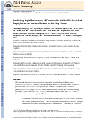 Cover page: Predicting High Prevalence of Community Methicillin-Resistant Staphylococcus aureus Strains in Nursing Homes