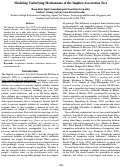 Cover page: Modeling Underlying Mechanisms of the Implicit Association Test