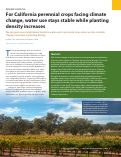 Cover page: For California perennial crops facing climate change, water use stays stable while planting density increases