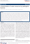 Cover page: Contamination of water resources by pathogenic bacteria