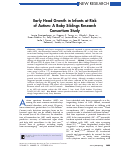 Cover page: Early Head Growth in Infants at Risk ofAutism: A Baby Siblings Research Consortium Study