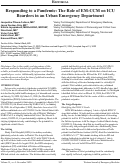 Cover page: Responding to a Pandemic: The Role of EM-CCM on ICU Boarders in an Urban Emergency Department