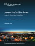 Cover page: Consumer Benefits of Clean Energy: The resilience value of residential solar + storage systems in the continental U.S.