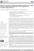 Cover page: Spatial Uncertainty in Modeling Inhalation Exposure to Volatile Organic Compounds in Response to the Application of Consumer Spray Products