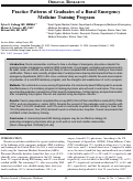 Cover page: Practice Patterns of Graduates of a Rural Emergency Medicine Training Program