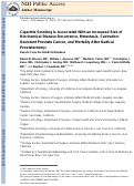 Cover page: Cigarette smoking is associated with an increased risk of biochemical disease recurrence, metastasis, castration‐resistant prostate cancer, and mortality after radical prostatectomy