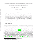 Cover page: Efficient approaches for escaping higher order saddle points in non-convex optimization