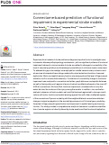 Cover page: Connectome-based prediction of functional impairment in experimental stroke models.