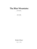 Cover page: The Blue Mountains