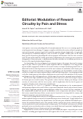 Cover page: Editorial: Modulation of Reward Circuitry by Pain and Stress