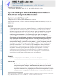 Cover page: Lysosomal Cathepsin Protease Gene Expression Profiles in the Human Brain During Normal Development