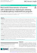 Cover page: Real-world characteristics of women with endometriosis-related pain entering a multidisciplinary endometriosis program