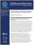 Cover page: An Examination of the Relationship Between Povery and State-Level Immigrant Policies