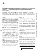 Cover page: Lipid-based nutrient supplements for pregnant women reduce newborn stunting in a cluster-randomized controlled effectiveness trial in Bangladesh 1 , 2