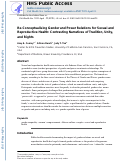 Cover page: Re-conceptualising gender and power relations for sexual and reproductive health: contrasting narratives of tradition, unity, and rights