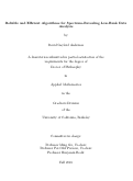 Cover page: Reliable and Efficient Algorithms for Spectrum-Revealing Low-Rank Data Analysis