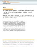 Cover page: Bivariate causal mixture model quantifies polygenic overlap between complex traits beyond genetic correlation.