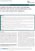 Cover page: Cytokine secretion from brain macrophages infected with human immunodeficiency virus in vitro and treated with raltegravir