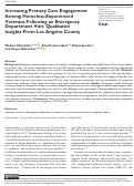 Cover page: Increasing Primary Care Engagement Among Homeless-Experienced Veterans Following an Emergency Department Visit: Qualitative Insights From Los Angeles County.