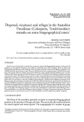 Cover page: Dispersal, vicariance and refuges in the Anatolian Pimeliinae (Coleoptera, Tenebrionidae): remarks on some biogeographical tenets