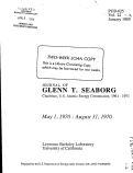 Cover page: Journal of Glenn T. Seaborg - Vol 22