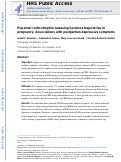 Cover page: Placental corticotrophin-releasing hormone trajectories in pregnancy: Associations with postpartum depressive symptoms