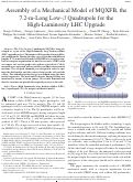 Cover page: Assembly of a Mechanical Model of MQXFB, the 7.2-m-Long Low-$\beta$ Quadrupole for the High-Luminosity LHC Upgrade